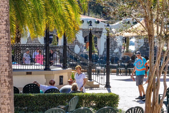 Experience live entertainment at the Spanish Springs Town Square near Lady Lake.