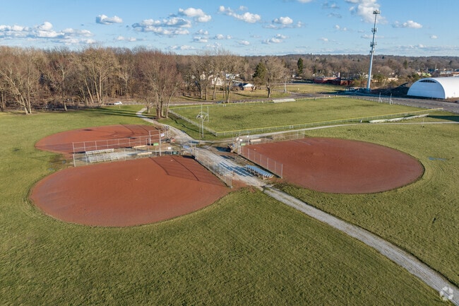 Play a game of baseball at Erie Island Park.