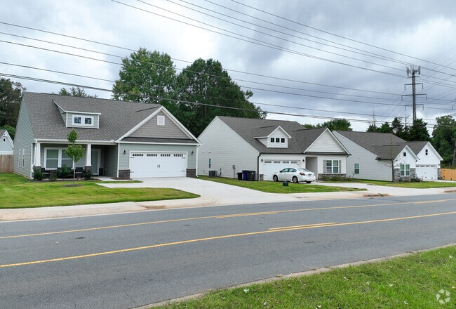 A row of recently constructed homes in Peace Haven.
