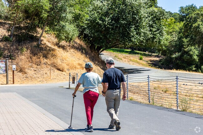 Lafayette Reservoir is close to Happy Valley and offers miles of hiking trails.