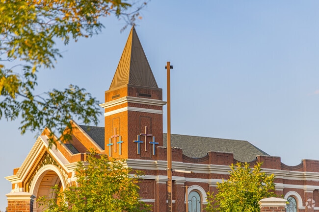 There are many different houses of worship in the neighborhood along Liberty Heights Ave.