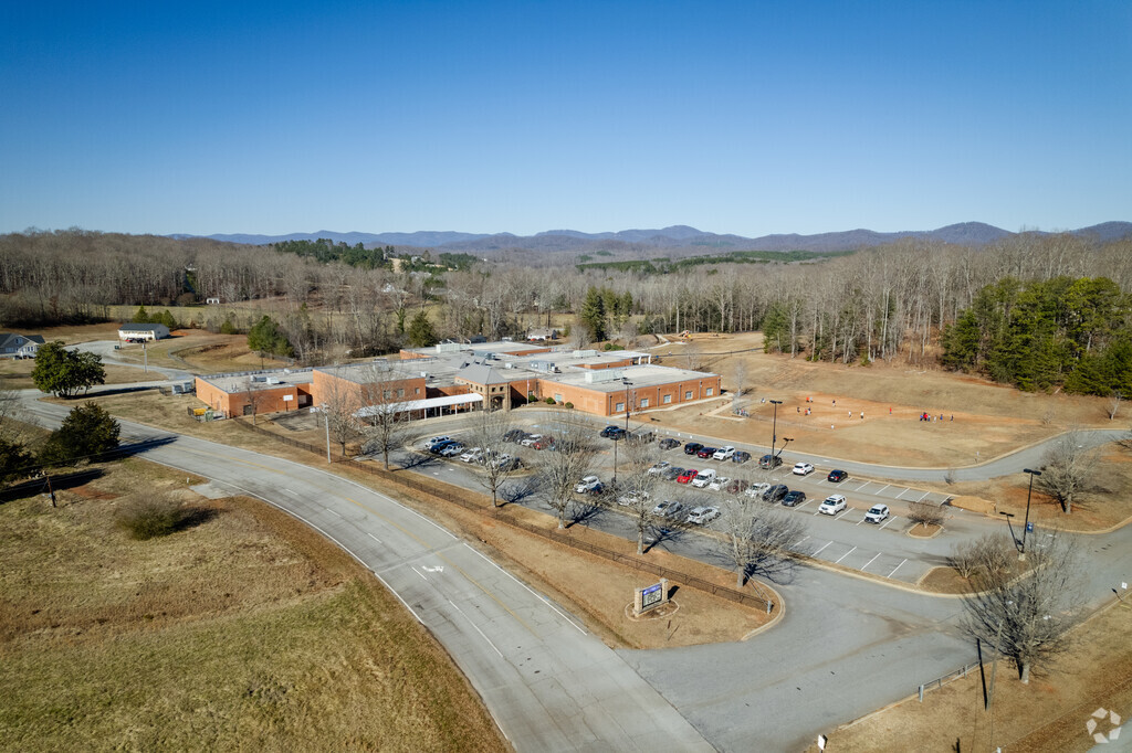 Aerial overview of Tigerville Elementary School
