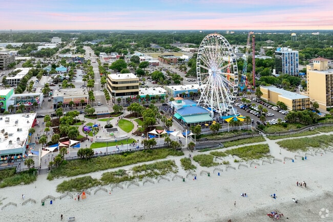 Downtown Myrtle Beach is developing an Arts and Innovation District to expand entertainment.