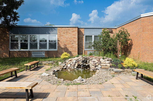 Lynnwood Elementary School also sports a nice coy pond and water fall on premises.
