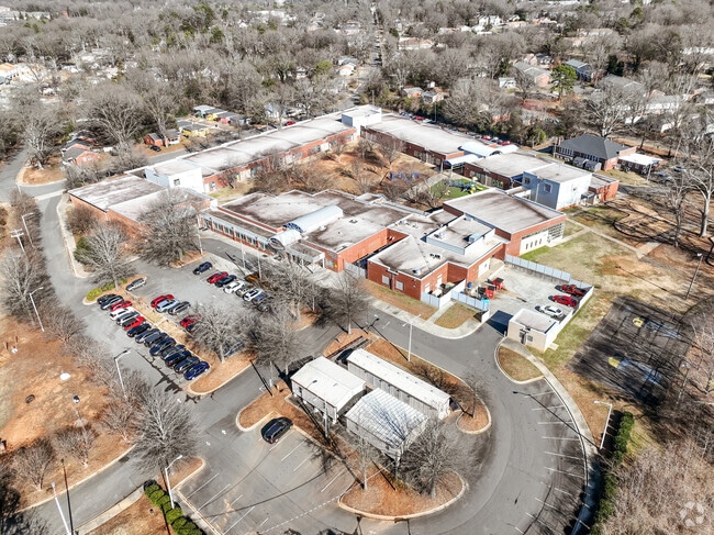 An aerial view of the campus at Billingsville Elementary School.