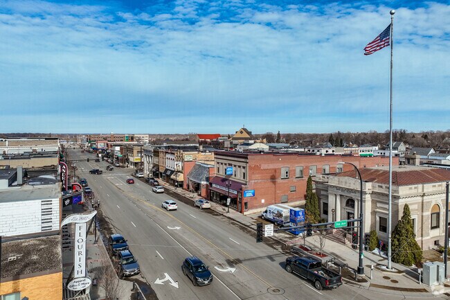 Broadway Street in Alexandria is home to many events throughout the year like the 'Lights on Broadway Parade'.