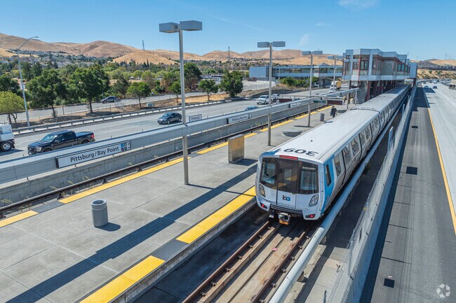 BART connects Pittsburg Southwest to the rest of the Bay Area.