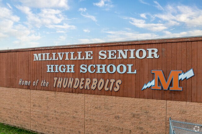 Millville Senior High School is home of the Millville Thunderbolts.