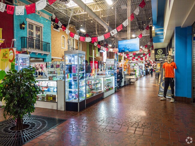 Plaza Fiesta is a multi-cultural shopping center located in Chamblee at the foot of Dekalb Peachtree Airport