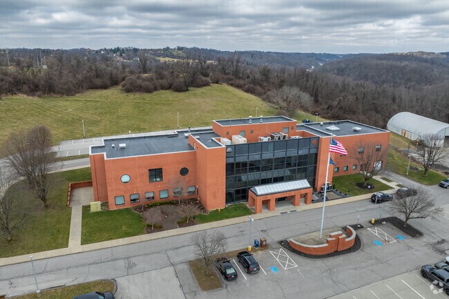 The Jefferson Hills library is located in the municipal building with the police station.