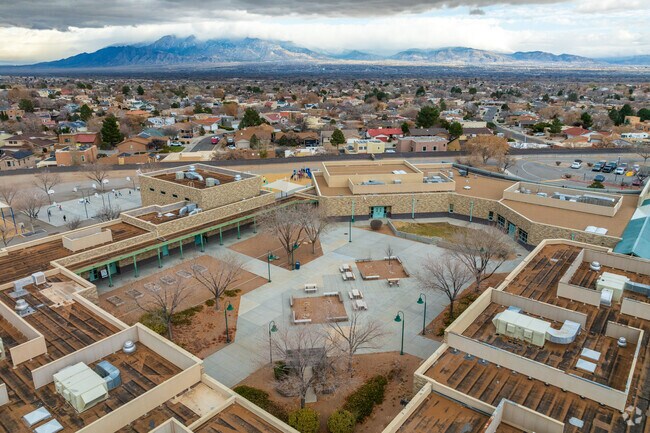 The courtyard at Chamiza Elementary School in Albuquerque.