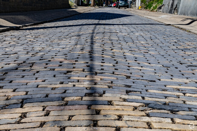 Old cobblestone and brick roads are still common in the neighborhood of Kelly West.