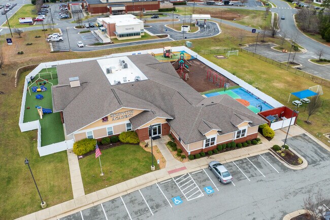 An aerial view of Skipwith Academy.