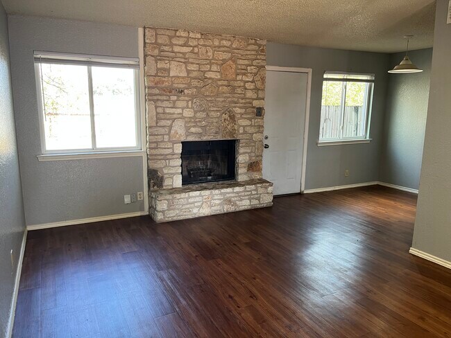 Living room and dining area
