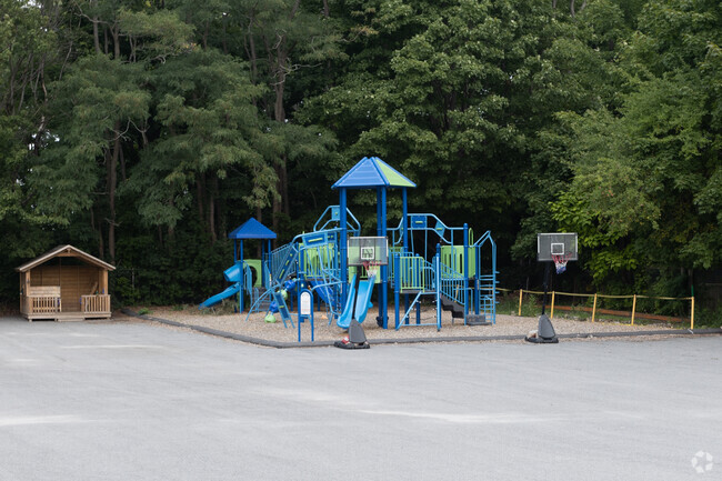 Saint James School has a small playground.