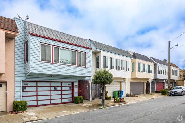 Similar home styles tend to be grouped together in Outer Mission.