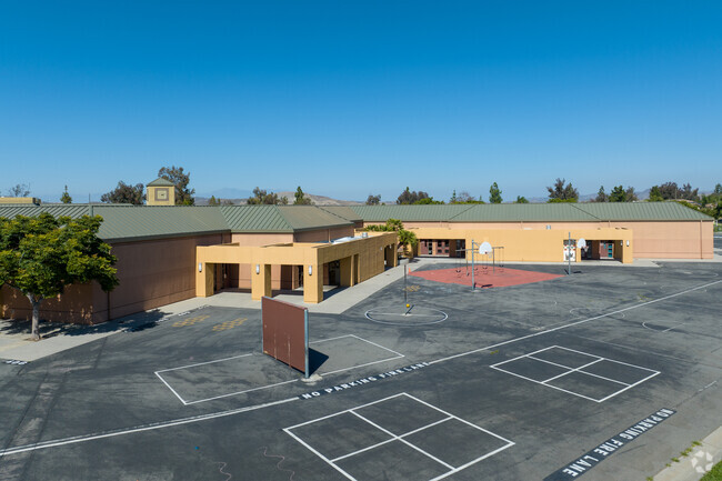Back side of Orange Elementary School in Corona, Ca.