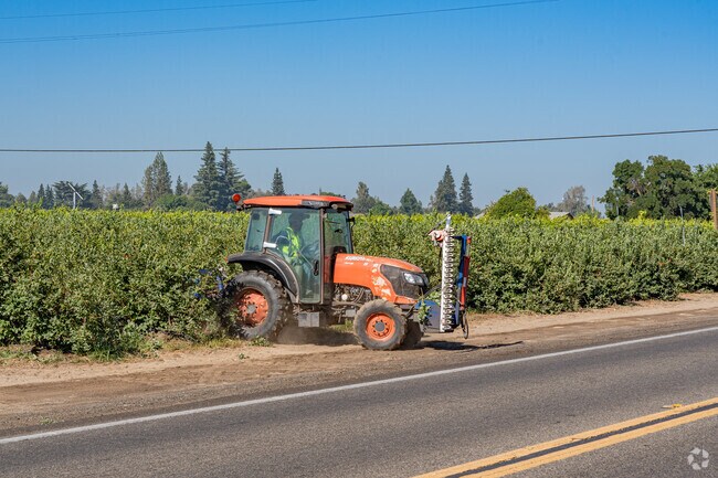 Farming activity can produce dust pollution during summers near Dinuba.