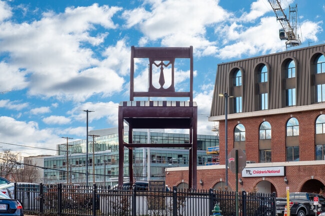 The iconic big chair sits in the center of Anacostia's downtown area.