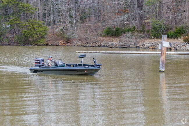 Bass fishing at Lake Brandt near The Bluffs is excellent.