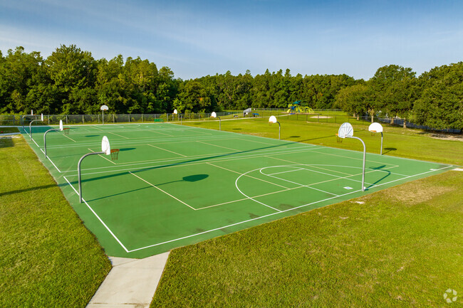 Longleaf Elementary has sports courts for outdoor exercise in New Port Richey.