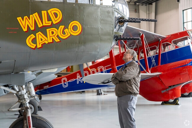 Visitors to Great Bridge explore aviation history at the Military Aviation Museum.