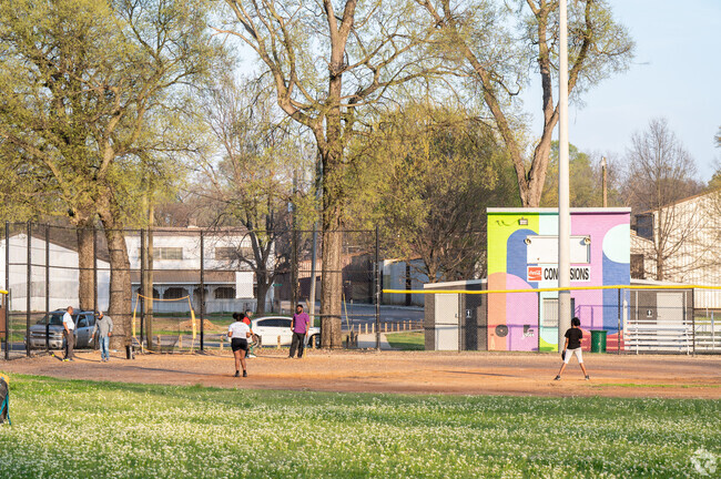 Kingston locals enjoy softball games at Stockham Park in Birmingham.