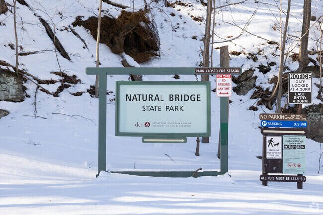 National Bridge State Park in North Adams offers a multitude of trails for hikers and outdoor enthusiasts.