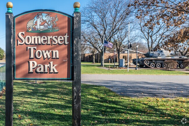 Residents enjoy Somerset Town Park’s playgrounds and scenic walking trails.