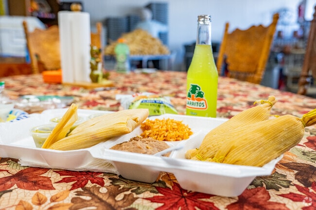 Lunch at Chepo's Tamales in Elmira includes watching the tamales being trimmed.