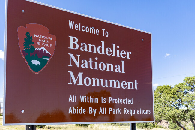 Bandelier National Monument near El Rancho is a famous national park for it's storied history.