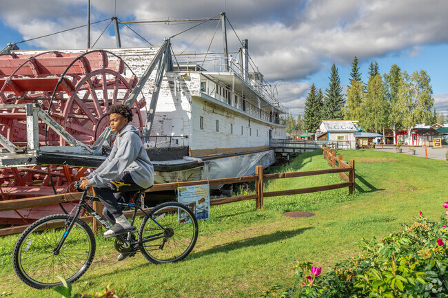 Pioneer Park in Fairbanks is the perfect place for an afternoon bike ride.