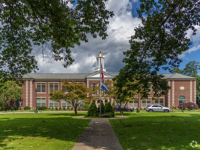 Hilltop Ekenentary School has a charming classical styled architecture.