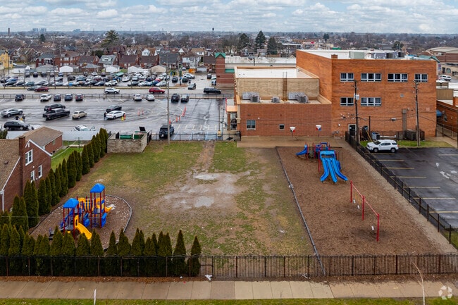 Main playground at Riverside Academy East in Dearborn.