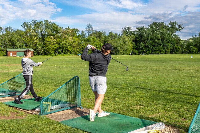 Creekside Golf Range near Cannonsburg features a 300-yard hitting area for practice.