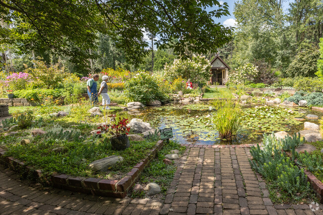Enjoy the beautiful scenery at DeFries Gardens in New Paris.