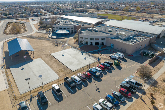 Basketball courts at Jimmy Carter Middle School.