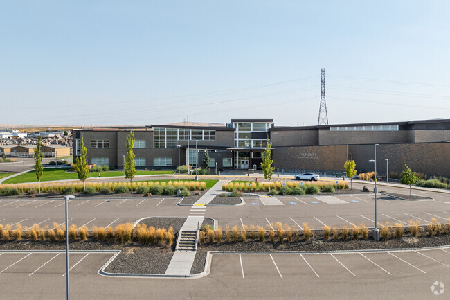 Sage Crest Elementary School is surrounded by residential zoning and serves Canyon Lakes.