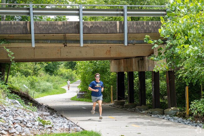 Locals stay in shape by jogging on the North Oconee River Greenway in Chicopee-Dudley.
