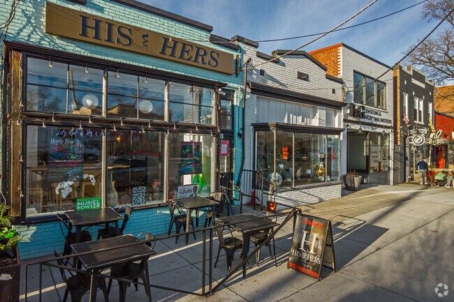 Many restaurants in the Langdon neighborhood offer outdoor seating during the warmer months.