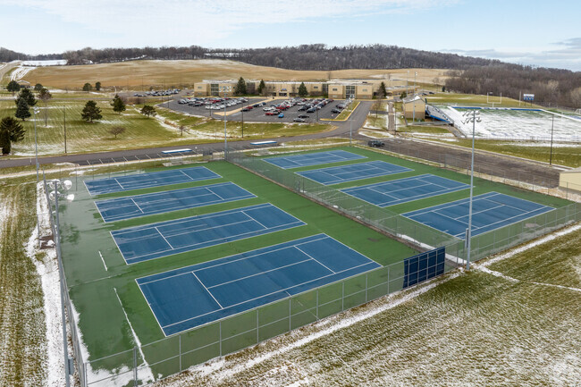 Students of Lodi Middle School can use the tennis courts on the property.