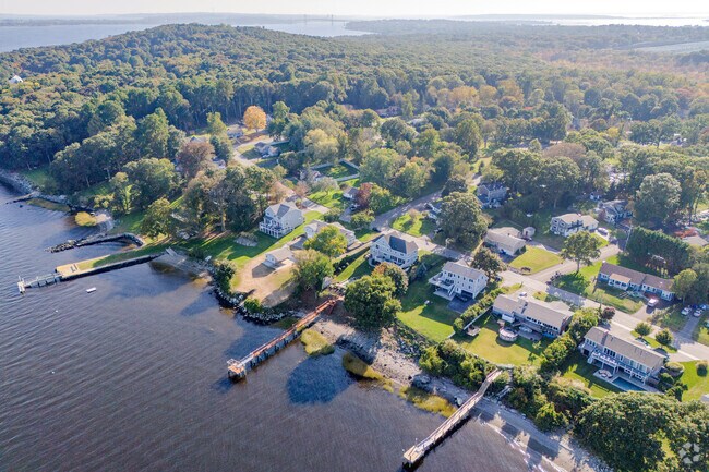 Many of the homes in Mount Hope have waterfront views with private docks.