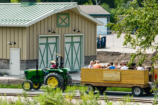 Locals in Blackberry Countryside enjoy a train ride at Blackberry Farm.