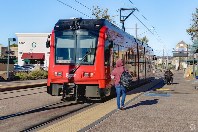 Commuters can catch the MTS light rail at Santee Town Center Station, minutes from East Elliot.