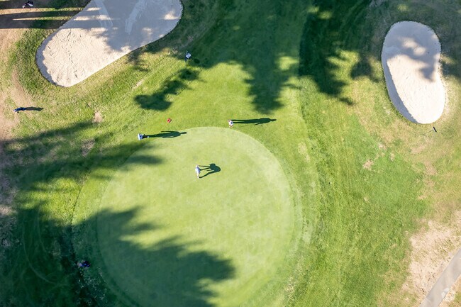 Golfers enjoy playing golf at the Veterans Golf Course.
