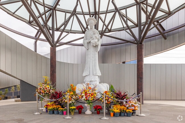 Christ Cathedral Academy has beautiful statures to admire.