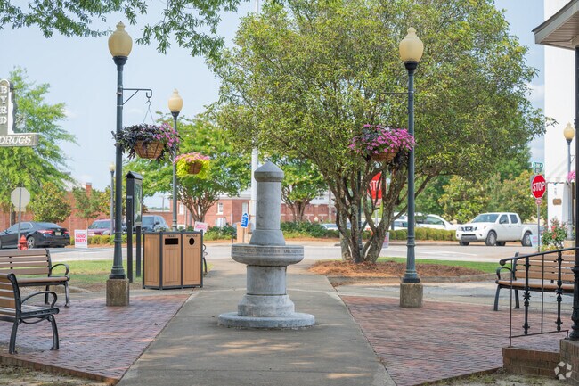 Explore the rich history in the town square of Troy, Alabama.