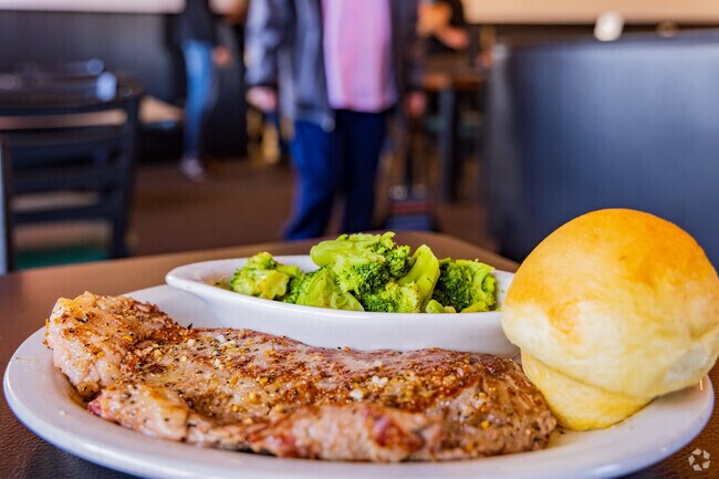 Here is a close-up shoot of ribeye steak from a local restaurant in the Meeker neighborhood.