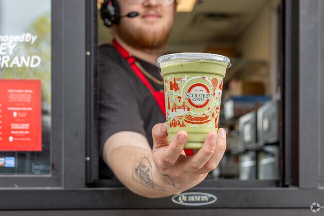 Scooter's Coffee also offers many types of smoothies, including matcha in Southridge-Shadowlake.