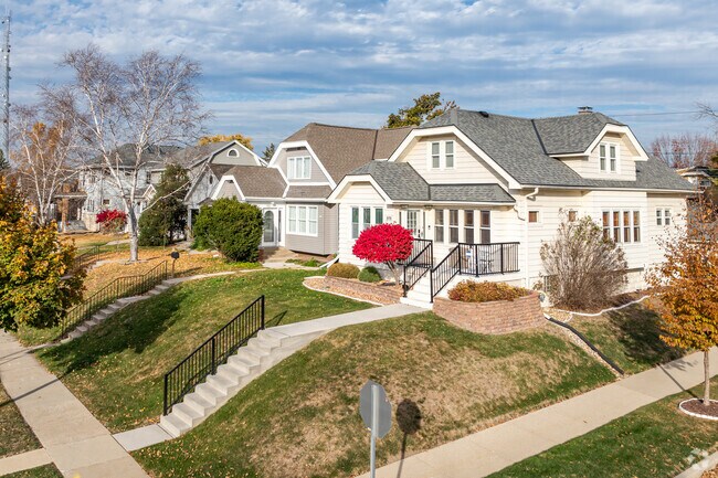 A row of perfect bungalows shines in Fairview Park.